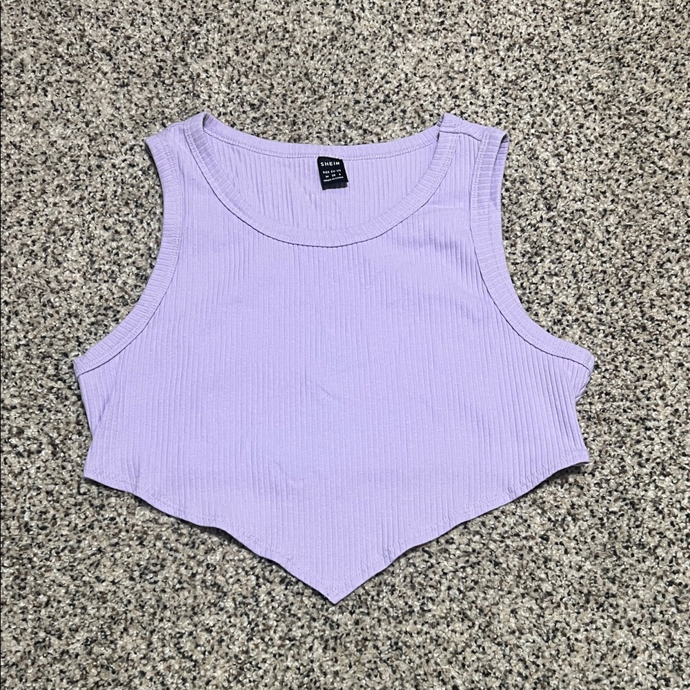 SHEIN Lavender Sleeveless Crop Top